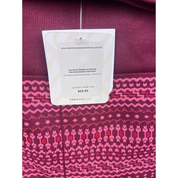 Fabletics Holly Seamless Long Sleeve Top and High Waisted Fair Isle Leggings Set - Picture 10 of 14